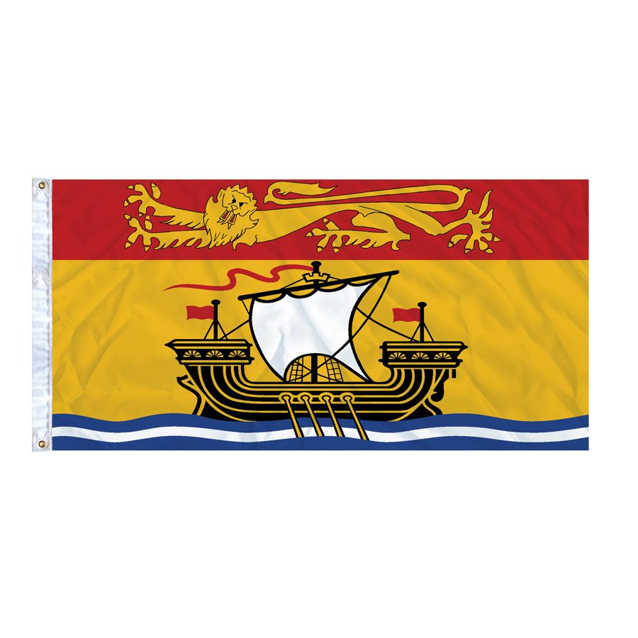 FLAG NEW BRUNSWICK 6' X 3' GROMMET (2)